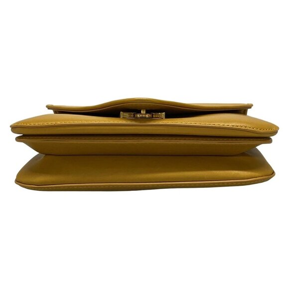 Auth BOTTEGA VENETA Mount Small - Dark yellow Leather Handbag - Picture 5 of 16